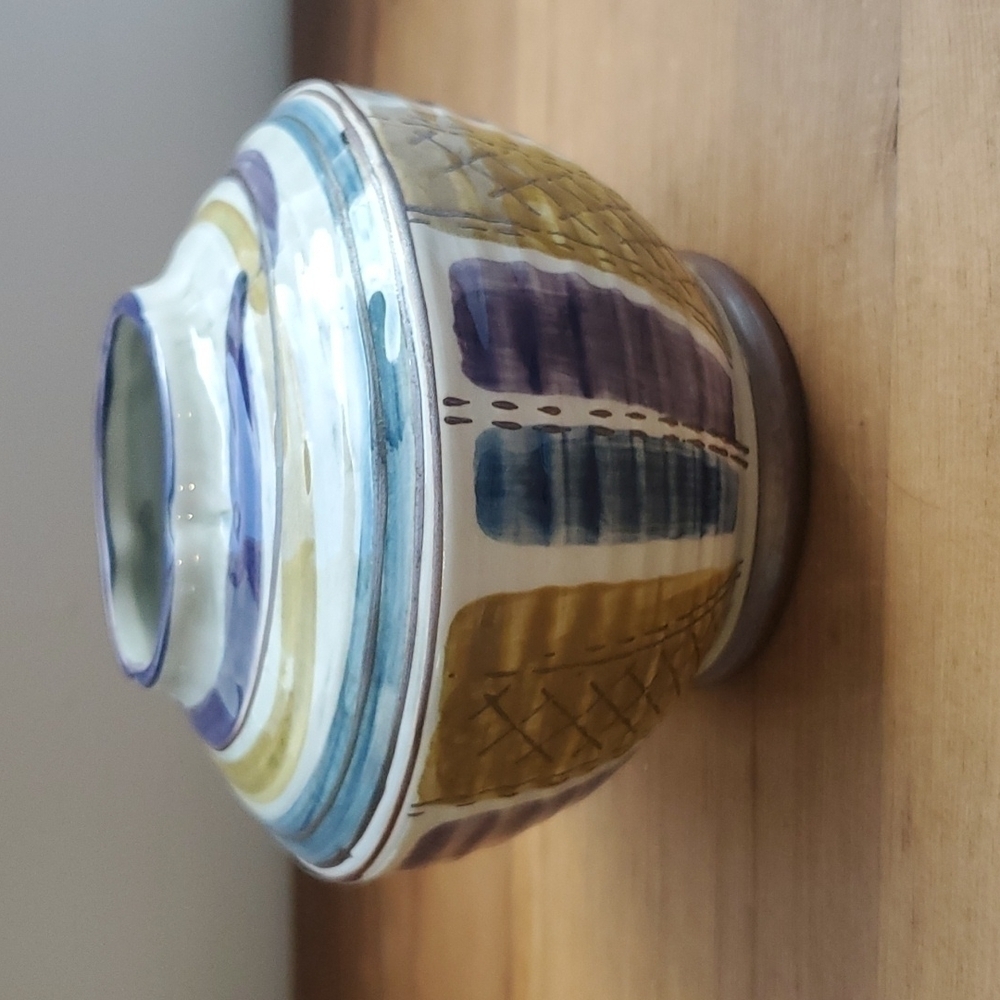 RARE Anthropologie Decorative Vase Purple Blue Green - Picture 2 of 4